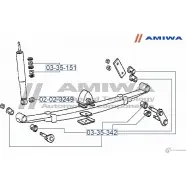Втулка рессоры AMIWA 1422491616 T 7VMY HNEAU 03-35-342 - Изображение 2