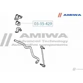 Втулка переднего стабилизатора d17 AMIWA 03-35-429 2E29HI7 1422491641 O2 J1V - Изображение 2