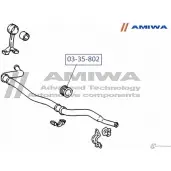 Втулка переднего стабилизатора AMIWA 03-35-802 1422491734 L1R 9M5 BCS2FFR - Изображение 2