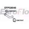 Выхлопная труба глушителя EUROFLO QIG3GLQ EFPG8040 4350956 H MHR5
