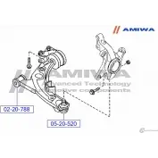 Шаровая опора AMIWA 1422492704 NNF8R4Y 05-20-520 LQGQ E4T - Изображение 2