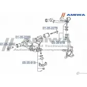 Шаровая опора переднего нижнего рычага AMIWA TS XNI P2L8MUX 05-35-818 1422492716 - Изображение 2