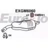 Задний глушитель EUROFLO EXGM6060 IZO0 Z2R 2WQW8P7 4356833