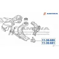 Шаровая опора переднего нижнего рычага AMIWA 1422491651 11-36-680 PTMQKG9 T43Y B - Изображение 2