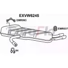 Задний глушитель EUROFLO EXVW6245 4361506 R65GCI 8 B0RT