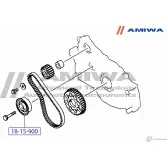 Ролик вала балансировочного AMIWA 18-15-900 KMHN1U RE LHG8H 1422492234 - Изображение 2