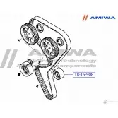 Ролик обводной ремня грм AMIWA V6V1M 18-15-908 JEK ILV 1422492238 - Изображение 2