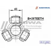 Трипоид 28x43.1 AMIWA 1422492259 20-21-2942 93TJ9 DTLV DC - Изображение 2