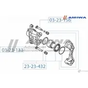 Ремкомплект суппорта тормозного переднего AMIWA PR KUW 1422491642 23-23-432 TAL8UX - Изображение 2