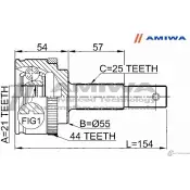 Шрус наружный 21x55x25 AMIWA 1422491839 K98Z802 24-21-1921 2 8007C - Изображение 2