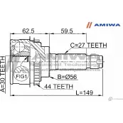 Шрус наружный 30x56x27 AMIWA 24-21-1923 1422491840 U785ZM3 P0 A99OM - Изображение 2