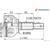 Шрус наружный 35x56x29 AMIWA 1422491845 24-21-1929 T D09X I146W4P - Изображение 2
