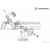 Ступица задняя AMIWA 1422491169 25-25-2878 V7D1B45 EX 1X2 - Изображение 2