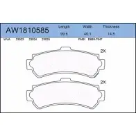 Тормозные колодки, дисковые, комплект AYWIPARTS WJVW6N 4381709 AW1810585 CJ6 3V