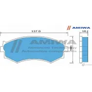 Колодки тормозные дисковые передние speed stop AMIWA SHK5P71 1422490590 CD1092S L8OSD Q - Изображение 2