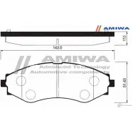 Колодки тормозные дисковые передние speed stop AMIWA ER QCL BIA2M 1422490576 CD11124S - Изображение 2
