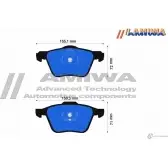 Колодки тормозные дисковые передние speed stop AMIWA 1422490733 EX7KT IH CD1490 T9NGND - Изображение 2