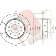 Тормозной диск R BRAKE LDNCHKL 78RBD13806 4387402 31JH HD