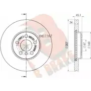 Тормозной диск R BRAKE WYUCA D ODYN7 78RBD20041 4387448