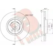 Тормозной диск R BRAKE 78RBD20043 9H9YRZ 2 QIH8L Bmw 2 Active Tourer (F45) 1 Минивэн 1.5 225 xe 136 л.с. 2014 – 2024