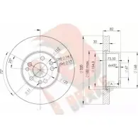 Тормозной диск R BRAKE Mercedes S-Class (W140, C140) 3 1991 – 1998 78RBD20212 XHJNS9 V2 6WH