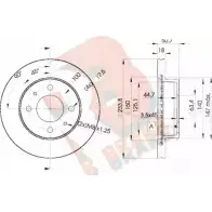 Тормозной диск R BRAKE AR42F 78RBD20550 4387485 F M2EY