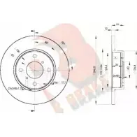 Тормозной диск R BRAKE Suzuki Wagon R Plus (MM) 2 2000 – 2006 66Z4LIL ATH4 G 78RBD20711