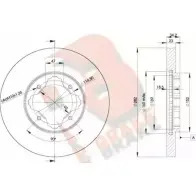 Тормозной диск R BRAKE 4387505 78RBD20837 DGDP281 C 3NSF