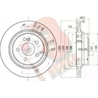 Тормозной диск R BRAKE QAGZ S8N 78RBD20910 Mercedes E-Class (S211) 3 Универсал 3.2 E 320 T 4 matic (2182) 224 л.с. 2003 – 2009 7FG8IIE