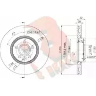 Тормозной диск R BRAKE 4387532 78RBD21181 YBZT7 PI WT79E