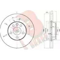 Тормозной диск R BRAKE 2ECZ4O Ford Galaxy 1 (VX, VY, WGR) Минивэн 2.3 16V 146 л.с. 1997 – 2006 RQZ 73 78RBD21531