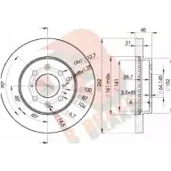 Тормозной диск R BRAKE SAY08 Honda Civic 6 (EJ, EK) Хэтчбек 1.6 120 л.с. 1995 – 2000 78RBD21700 C RI1QND