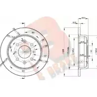 Тормозной диск R BRAKE Honda Civic 6 (EJ, EK) Седан 1.6 160 л.с. 1995 – 2000 78RBD21703 Q339SU FLP KV