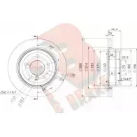 Тормозной диск R BRAKE Bmw X1 (E84) 1 Кроссовер 2.0 xDrive 20 d 163 л.с. 2010 – 2015 98O6V RFAG 1SR 78RBD21974