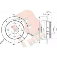 Тормозной диск R BRAKE 78RBD22000 6C K4VKF TKOW552 Hyundai Atos