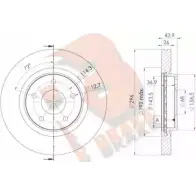 Тормозной диск R BRAKE Nissan X-Trail (T31) 2 Кроссовер A QOMW 78RBD22057 IU30V