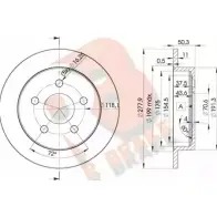 Тормозной диск R BRAKE 3V8U 5L 78RBD22058 4387583 ICVBH
