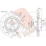 Тормозной диск R BRAKE 34BM3X W BH0E 78RBD22592 Mercedes SL-Class (R230) 2 Кабриолет 5.0 500 (2375) 306 л.с. 2001 – 2012