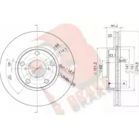 Тормозной диск R BRAKE W8J8JL 78RBD22878 J YNV6 Toyota RAV4 (XA20) 2 2000 – 2005