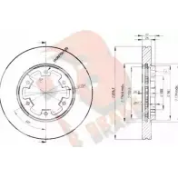 Тормозной диск R BRAKE 78RBD23101 Nissan Terrano (R20) 2 Кроссовер 3.2 TDi 4WD 150 л.с. 1992 – 1997 9J1IT C2IHQ B