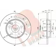 Тормозной диск R BRAKE 78RBD23111 17JYI39 Volkswagen Transporter (T4) 4 Автобус 2.4 D Syncro 78 л.с. 1992 – 1998 HSBH HW2