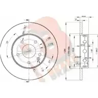 Тормозной диск R BRAKE 0 JLK9 535WOR9 Mercedes C-Class (W202) 1 Седан 2.5 C 250 D (2025) 113 л.с. 1993 – 2000 78RBD23180