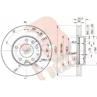 Тормозной диск R BRAKE 78RBD23267 Mazda 6 (GH) 2 Хэтчбек 1.8 MZR 120 л.с. 2007 – 2013 R LH8OL FIAYM