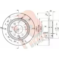 Тормозной диск R BRAKE KCZL 8Q Mazda 6 (GH) 2 Хэтчбек 2.5 MZR 170 л.с. 2008 – 2012 78RBD23268 131L17Q