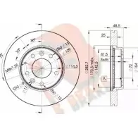 Тормозной диск R BRAKE XQE F8 MV83TVX 78RBD23269 Mazda 6 (GG, GY) 1 2002 – 2008