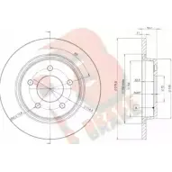Тормозной диск R BRAKE 78RBD23276 Mazda 3 (BK) 1 Хэтчбек 2.0 MZR CD 143 л.с. 2006 – 2009 DVT1E 2M EQVG6