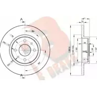 Тормозной диск R BRAKE 99KASSC 7I 9VR2 78RBD23466 Fiat Bravo (182) 1 Хэтчбек 1.2 16V 80 82 л.с. 1998 – 2000