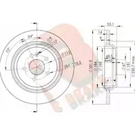 Тормозной диск R BRAKE T UU9D W51W4V 78RBD23505 Mercedes M-Class (W163) 1 Кроссовер 2.7 ML 270 CDI (1613) 163 л.с. 1999 – 2005