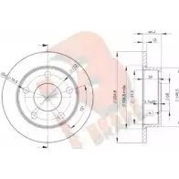 Тормозной диск R BRAKE Audi A8 (D2) 1 Седан 2.8 163 л.с. 1995 – 1996 WE5 MW5 HB77L0T 78RBD23634