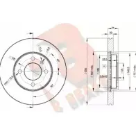 Тормозной диск R BRAKE K8ZN0 Seat Toledo (1L) 1 Хэтчбек 1.8 16V 125 л.с. 1991 – 1999 3BC4M 6E 78RBD23790